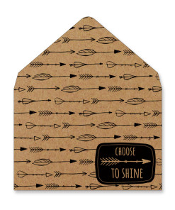 Alternative view of Bộ phong bì họa tiết_Lovely (Giấy kraft nâu)