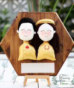 Alternative view of Chân dung chibi búp bê vải mừng cưới (chọn mẫu)