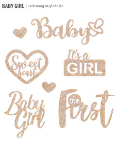 Baby Girl (Hình gỗ trang trí)