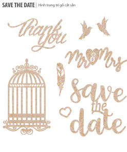 Save The Date (Hình gỗ trang trí)