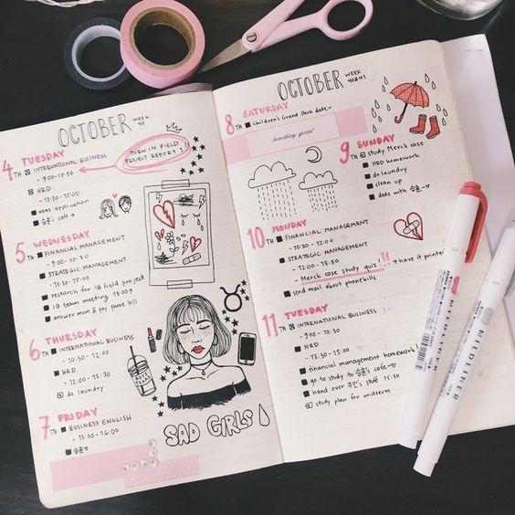 Plan your days with these trang trí sổ planner creative ideas