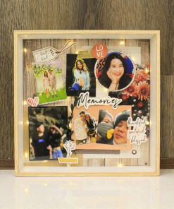 Combo khung hình 30cm (gồm đèn, gói quà, thiệp, miễn phí thay đổi sticker)