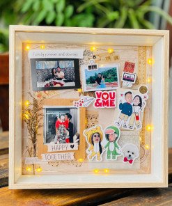 Khung hình trang trí handmade 20x20x5cm