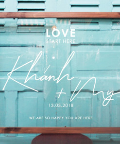 Bảng chào cưới & Tranh ký tên