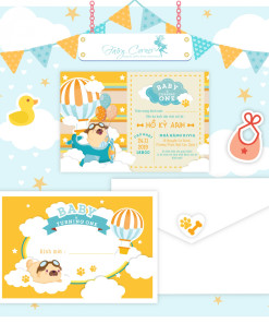 Thiệp Mời Sinh Nhật - Thôi Nôi (Hàng Đặt Trước)