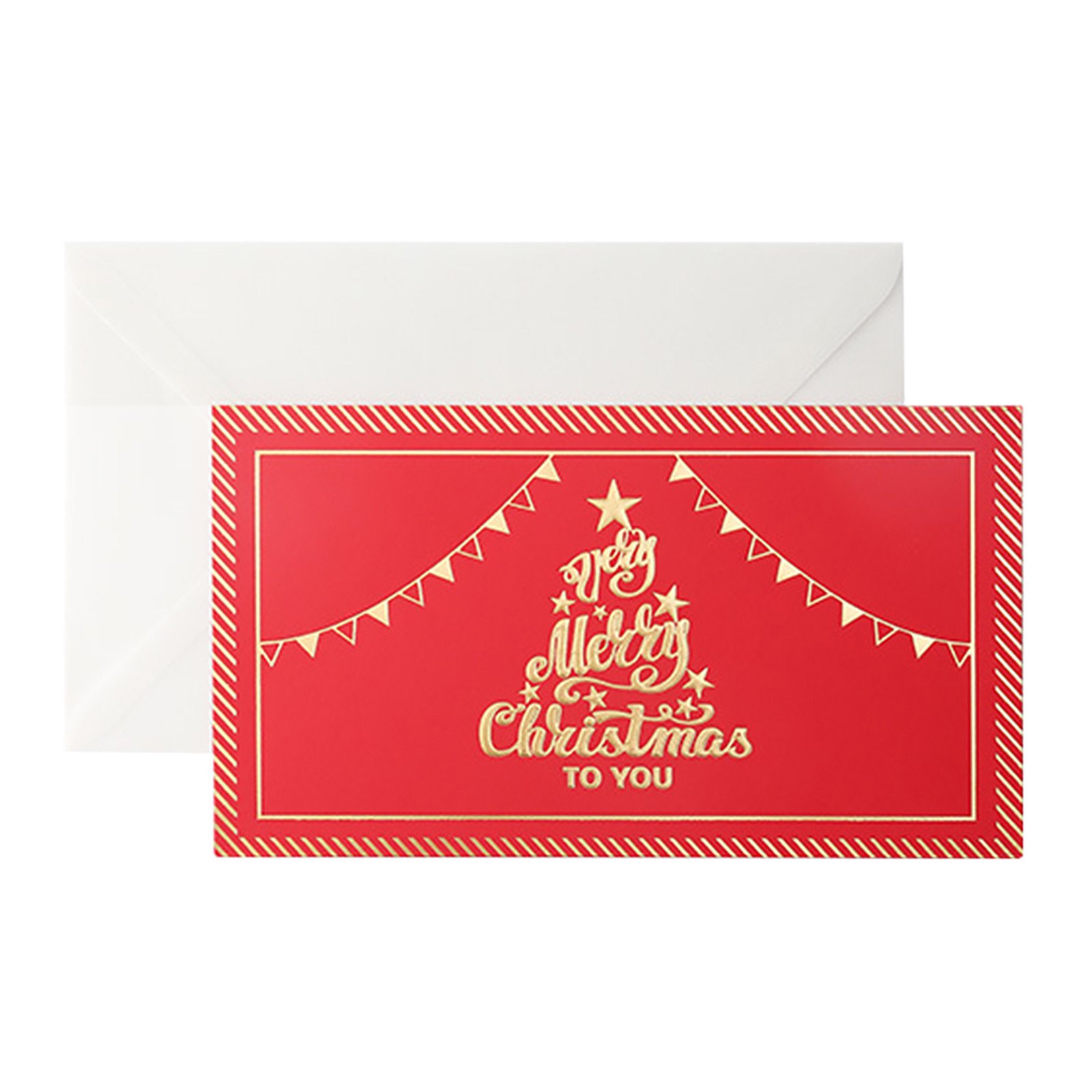 Merry Christmas cây thông (Thiệp giáng sinh ép kim)