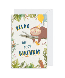 Thiệp giấy in Birthday - Relax