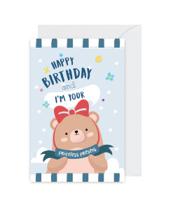 Thiệp giấy in Birthday - Present