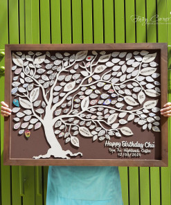 Tranh ký tên bằng gỗ