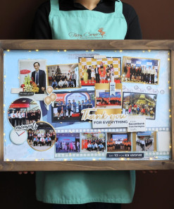 Combo khung hình 40x60 cm (gồm đèn, gói quà, thiệp, miễn phí thay đổi sticker)