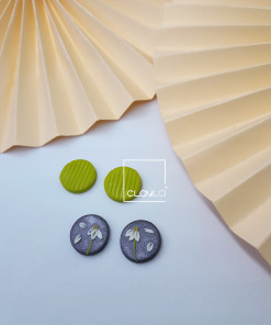 Hoa tai đất sét mẫu 2