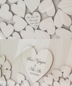 Alternative view of Tranh ký tên hình trái tim (60x80 cm)