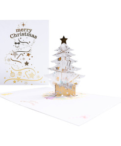 Alternative view of Thiệp 3D cây thông trắng