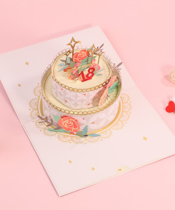 Alternative view of Thiệp 3D Rose Birthday Cake