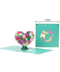 Thiệp 3D Flower Heart