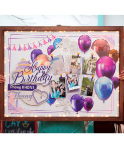 Combo khung hình 60x80 cm (gồm đèn, gói quà, thiệp, miễn phí thay đổi sticker)