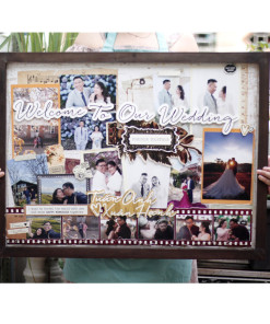 Alternative view of Combo khung hình 60x80 cm (gồm đèn, gói quà, thiệp, miễn phí thay đổi sticker)