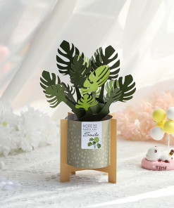 Thiệp 3D chậu cây Monstera