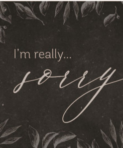 Thiệp giấy in Sorry Black 03