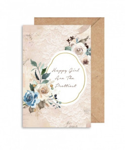 Thiệp giấy in Women's day Happy Girl 01