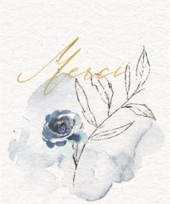 Thiệp giấy in Thank You Merci 02