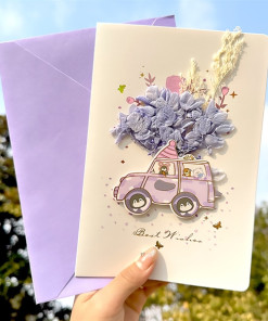 Thiệp hoạt hình 3D hoa khô