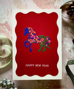 Thiệp Happy New Year Bính Ngọ 13x18cm - Cái