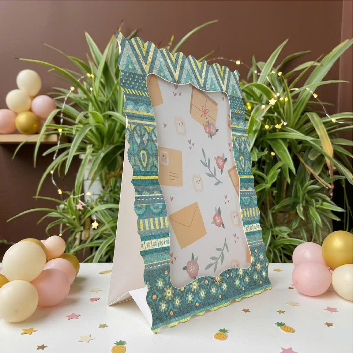 Bộ 4 khung hình giấy 13x18 cm nhiều mẫu họa tiết - Ảnh 5