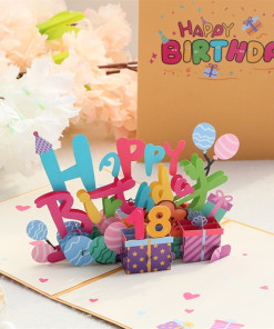 Thiệp 3D Happy Birthday Color 15x20cm